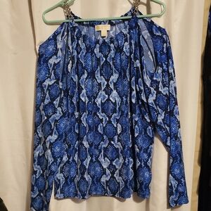 MICHAEL Michael Kors Blue Patterned Blouse